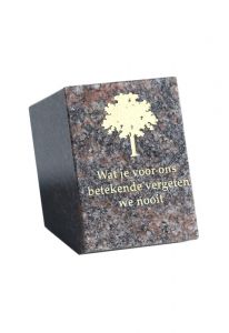 Memorial stone with bronze Tree