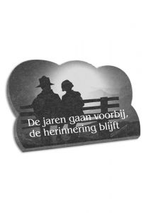 Memorial stone with laser engraving 'Cloud'
