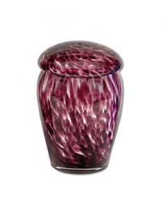 Glass cremation urn