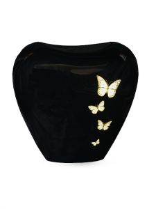Fiberglass urn 'Cluny' with butterflies