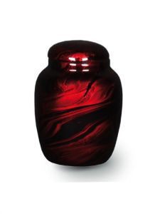 Fiberglass funeral urn 'Sparkling' red