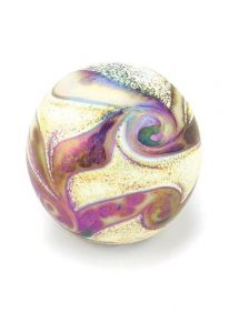 Crystal glass keepsake ashes urn 'Elements'