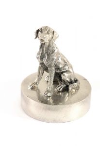 Labrador urn silver tin