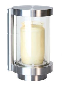Stainless steel grave lantern in 3 dimensions