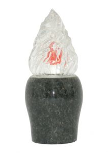Remembrance lantern with flame