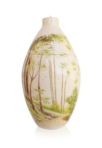 Hand-painted keepsake urn 'Forest scenery'