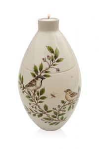 Hand painted urn Hydranger