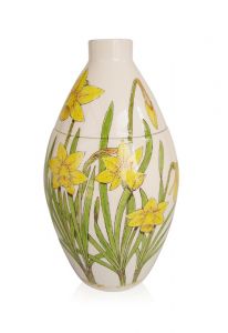 Hand painted urn Hydranger