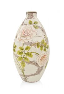 Hand painted urn Roses