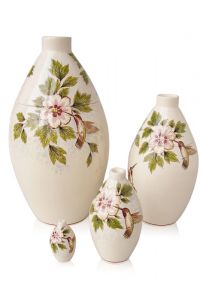 Hand painted urn Hummingbird