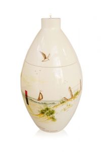 Hand painted urn Hydranger