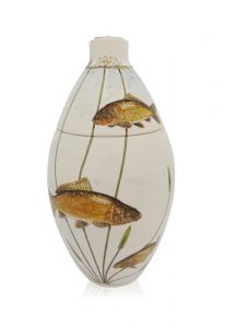 Hand painted urn Hydranger