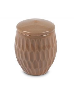 Keepsake urn of ceramic - Mocha brown