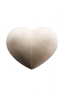 Keepsake cremation urn for ashes 'Heart' natural ash