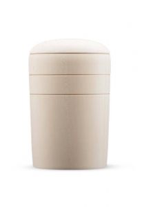 Wooden Urn for Ashes 'Speranza Linea' natural lime | SALE