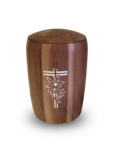 Wooden funeral urn