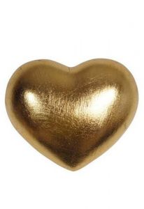 Wooden Urn for Ashes 'Heart of Gold'