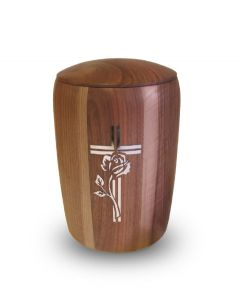 Wooden funeral urn