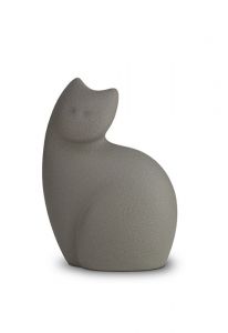Grey cat cremation ashes urn