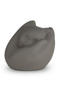 Grey cat urn