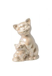 Cat urn soft pink