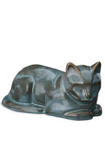 Cat urn for ashes in several colours