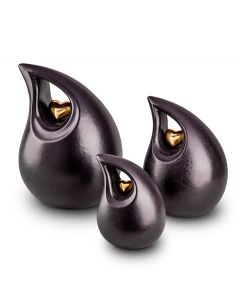 Ceramic keepsake cremation ashes urn cremation ashes urn gold-coloured heart