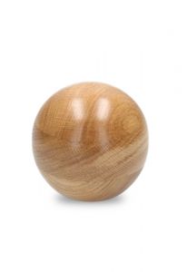Small cremation ashes urn oak natural