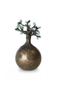Bronze keepsake urn for ashes 'Tree of Life'