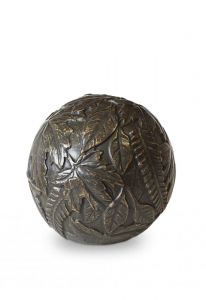Bronze keepsake urn for ashes 'Forest floor'