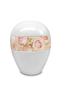 Porcelain keepsake urn 'Roses'