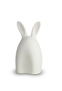 Rabbit cremation ashes urn white