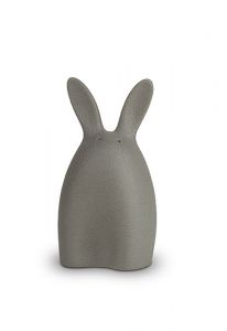 Rabbit cremation ashes urn grey
