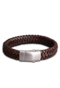 Calfskin ashes bracelet (925 sterling silver)