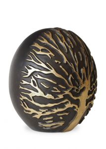 Weather resistant bronze urn for ashes 'Tree of Life'