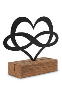 Memorial sculpture with ash compartment ‘Heart with infinity symbol’