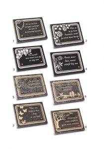 Memorial stone with several designs