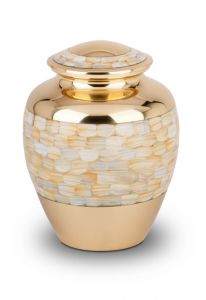 Brass funeral urn cremation ashes