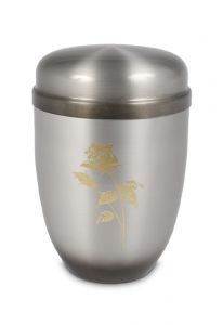 Steel cremation ashes urn 'Rose'