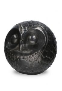Bronze keepsake urn for ashes 'Owl'