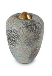 Ceramic keepsake urn for ashes 'Ocean Blue'