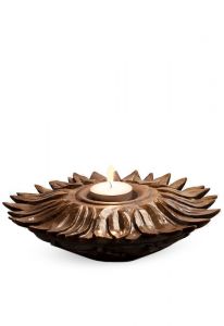 Keepsake urn 'Sunflower' with candle holder