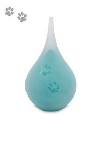 Crystal glass keepsake urn 'Drop'