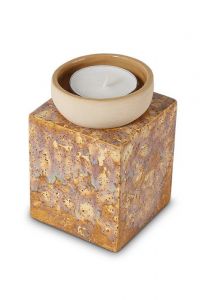 Candle holder keepsake urn for ashes | amber