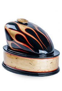 Handmade motorcycle gas tank urn for ashes 'Flame'