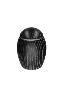 Keepsake cremation ashes urn oak black with silver patina