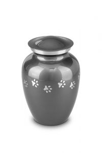 Pet cremation ashes urn with pawprints | Large