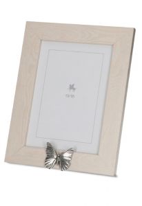 Photo frame urn with small butterfly for ashes