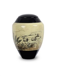 Fibreglass cremation urn for ashes 'Countryside'