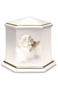 Porcelain cremation urn 'Angel'